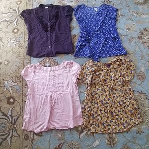 4 Anthropologie shirts size 12